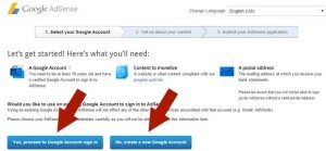 Apply for Google AdSense - 1st Step