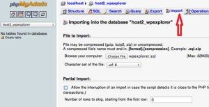 Database Importing