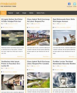 Pinboard MyThemeShop 3 Column Free WP Theme