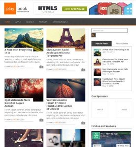 PlayBook - Free 3 Column WordPress Theme