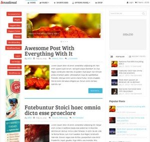 Sensational - 3 Column WP Theme