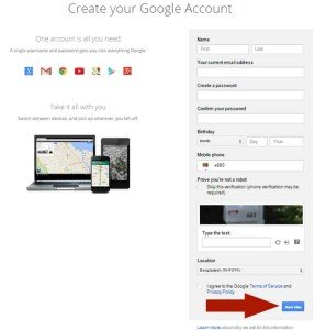 Create a new Google Account for AdSense