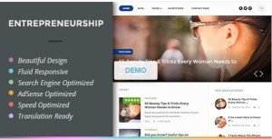 Entrepreneurship | Magazine Style WordPress Theme for Blog