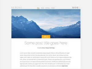 Serene Theme, WordPress Theme for Blog