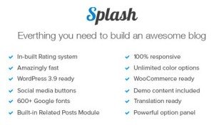 All Features of Splash Theme